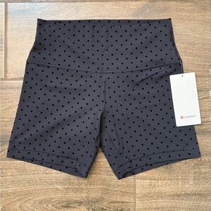NWT Lululemon Align High-Rise Short 6" Flocked Polka Dot Size 10